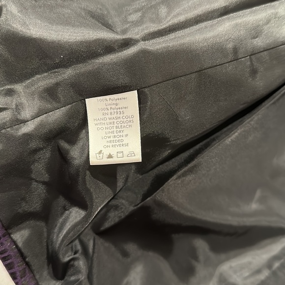 Susan Graver Style Purple Faux Snake Skin Leather Jacket - Picture 8 of 9